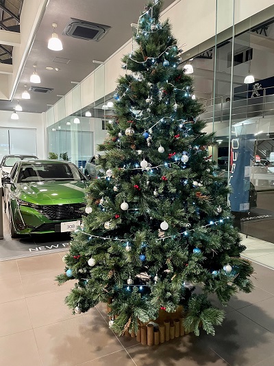 クリスマスツリーの飾りつけ