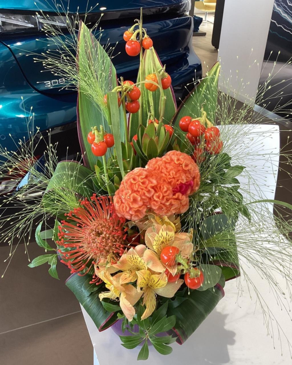 ショールームのお花