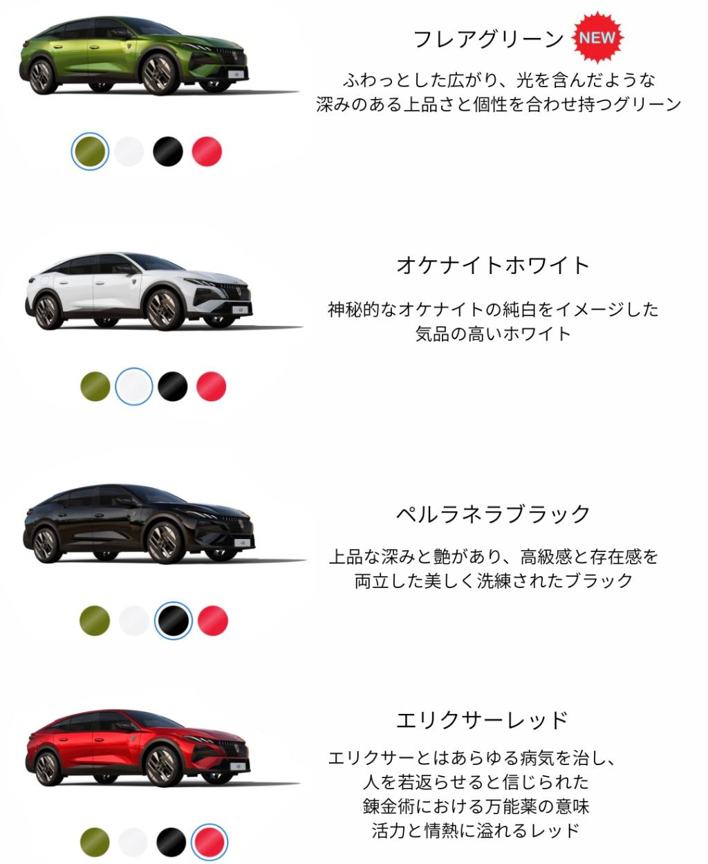 NEW 408 HYBRIDボディーカラー紹介